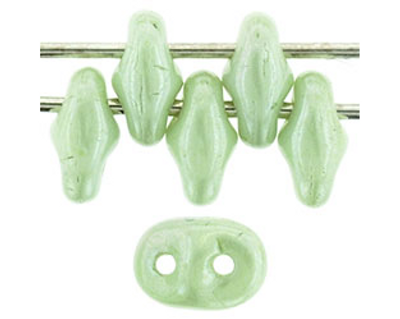 SuperDuo Bead - #P14457 Prairie Green Opaque Luster