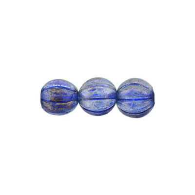 8mm Melon Shaped - Halo Ultramarine