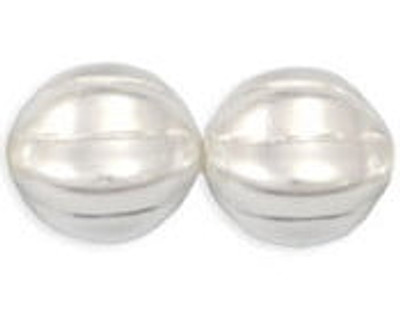 14mm Melon Shaped - ColorTrends - Pearl Coat - Blanca (8pcs)