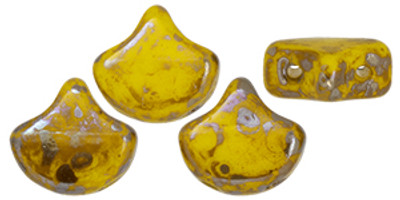Ginkgo Leaf Bead - Yellow Opaque - Rembrandt