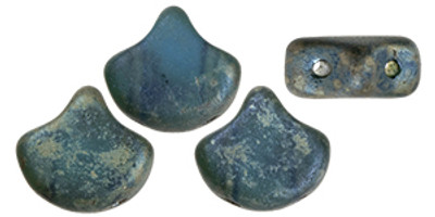 Ginkgo Leaf Bead - Sapphire - Rembrandt Matte