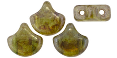 Ginkgo Leaf Bead - Clear Ultra Luster