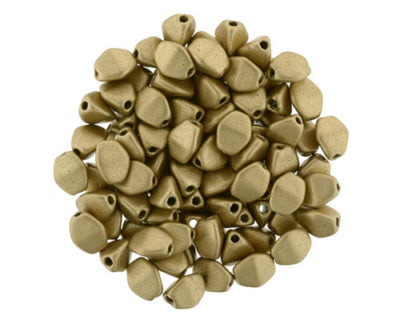 5x3mm Pinch Beads - #K0171 Aztec Gold Metallic Matte