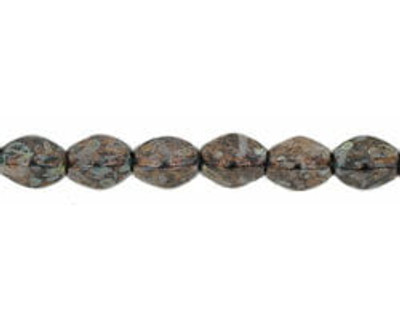 5x3mm Pinch Beads - #BT2398 Jet Bronze Picasso