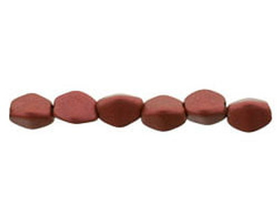 5x3mm Pinch Beads - #K0189 Lava Metallic Matte