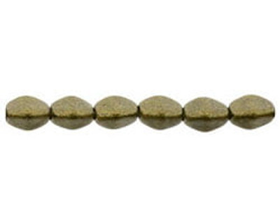 5x3mm Pinch Beads - #79081 Metallic Suede Antique Gold