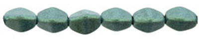 5x3mm Pinch Beads - #79051 Metallic Suede Light Green