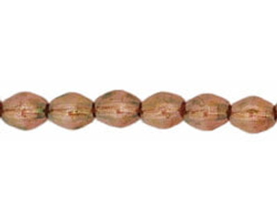 5x3mm Pinch Beads - #65491 Rose Gold Topaz Luster
