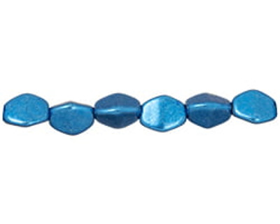 5x3mm Pinch Beads - #06B03 Saturated Nebulas Blue Metallic