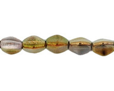 5x3mm Pinch Beads - #91009 Smoky Rose Gold Luster