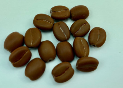 Coffee Bean 11x8mm - Brown Opaque Matte