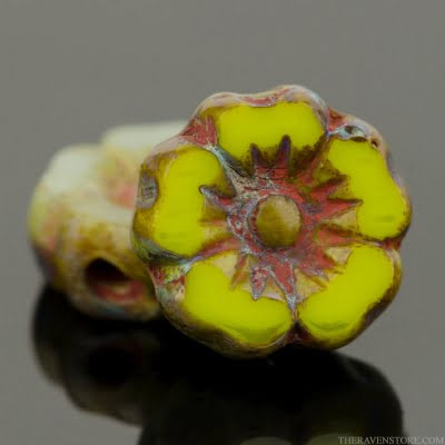 Hibiscus Flower - 7mm Wild Greens Mix