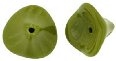 Three Petal Flowers -  Olive Opaque