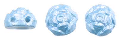 Roseta Two-Hole Cabochon - Powdery - Vista Blue