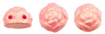 Roseta Two-Hole Cabochon - Blossom - Pink Carnation