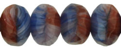 Rondelle (9x6mm) - Red/White/Blue Mix