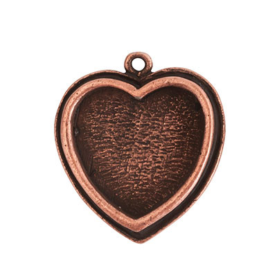 Bezel - Pendant: Heart Traditional by Nunn Design | 1 Each