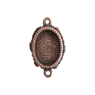 Bezel - Pendant: Oval Mini Ornate Double Loop by Nunn Design | 1 Each