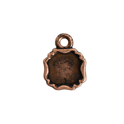 Bezel - Pendant: Square Mini Ornate Flat Tag by Nunn Design | 1 Each