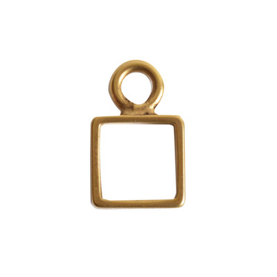 Bezel - Pendant: Square Open Itsy Single Loop by Nunn Design | 1 Each