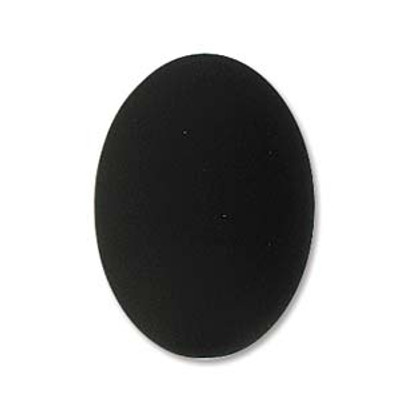 Lunasoft Oval Cabochon 25x18MM - Opaque Black | 1 Each *Discontinued*