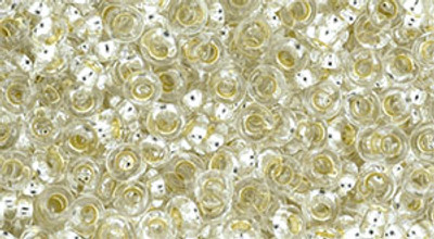 Demi Round Bead by Toho #PF21 PermaFinish Clear Transparent Silver-Lined