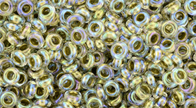 Demi Round Bead by Toho #262 Clear / Gold Inside Color Lined