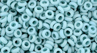 Demi Round Bead by Toho #413-F Turquoise Opaque Rainbow Matte