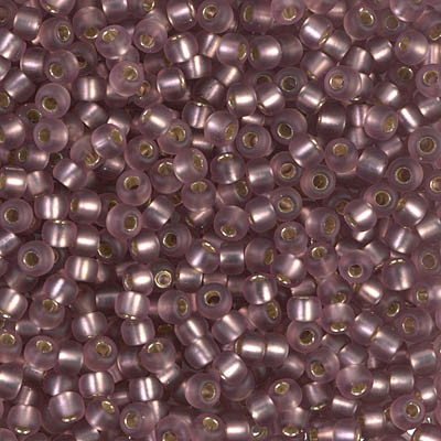Round Seed Bead by Miyuki - #12-F Smoky Amethyst Transparent Silver-Lined Matte