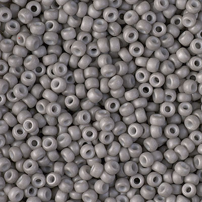 Round Seed Bead by Miyuki - #1240 Gray Opaque Matte