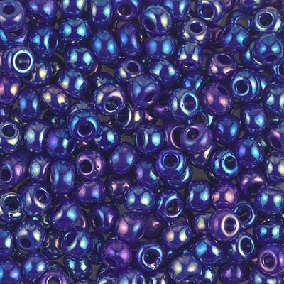 Round Seed Bead by Miyuki - #414-R Cobalt Opaque Rainbow