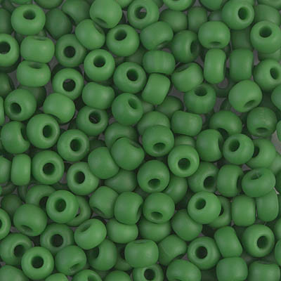 Round Seed Bead by Miyuki - #411-F Green Opaque Matte