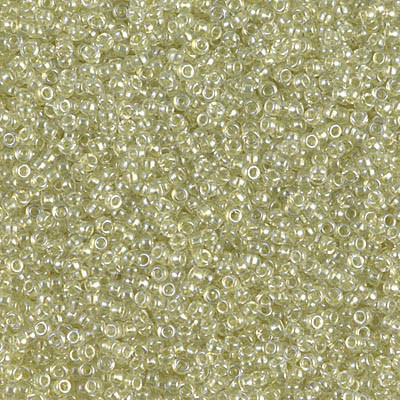 Round Seed Bead by Miyuki - #1527 Celery Inside Color Lined Sparkle