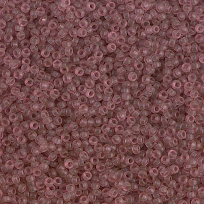 Round Seed Bead by Miyuki - #1606 Dyed Rose Transparent Semi-Matte