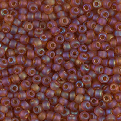 Round Seed Bead by Miyuki - #133-FR Topaz Transparent Rainbow Matte