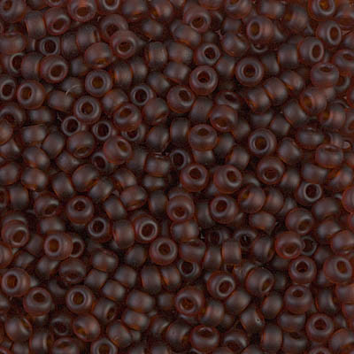 Round Seed Bead by Miyuki - #134-F Dark Topaz Transparent Matte