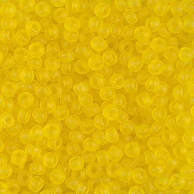 Round Seed Bead by Miyuki - #136-F Yellow Transparent Matte