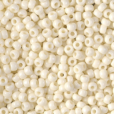 Round Seed Bead by Miyuki - #491 Ivory Pearl Opaque Ceylon Luster