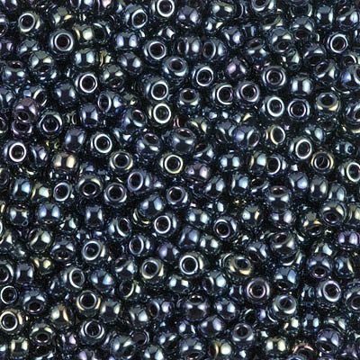 Round Seed Bead by Miyuki - #456 Gunmetal Metallic Rainbow