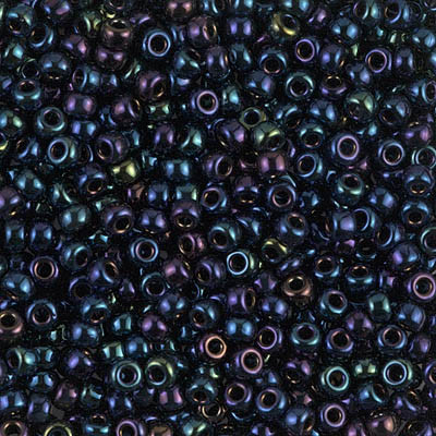 Round Seed Bead by Miyuki - #452 Dark Blue Metallic Rainbow