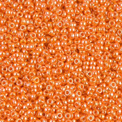 Round Seed Bead by Miyuki - #423 Light Orange Opaque Luster