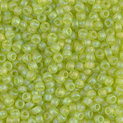 Round Seed Bead by Miyuki - #143-FR Chartreuse Transparent Rainbow Matte