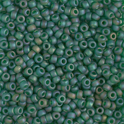Round Seed Bead by Miyuki - #146-FR Green Transparent Rainbow Matte