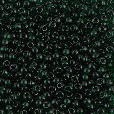 Round Seed Bead by Miyuki - #156 Dark Emerald Transparent