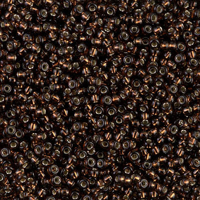 Round Seed Bead by Miyuki - #29 Root Beer Transparent Silver-Lined