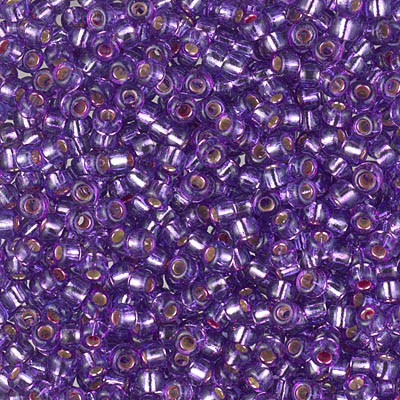 Round Seed Bead by Miyuki - #4278 Duracoat Dyed Orchid Transparent Silver-Lined