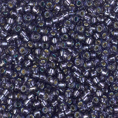 Round Seed Bead by Miyuki - #4276 Duracoat Dyed Prussian Blue Transparent Silver-Lined