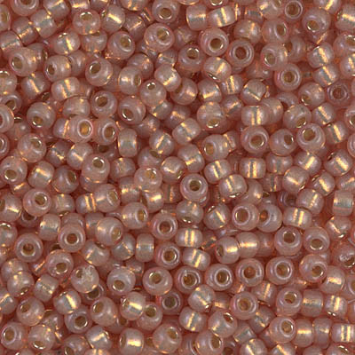 Round Seed Bead by Miyuki - #4243 Duracoat Dyed Topaz Gold Transparent Silver-Lined
