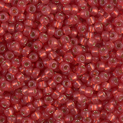 Round Seed Bead by Miyuki - #4234 Duracoat Dyed Watermelon Transparent Silver-Lined