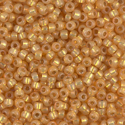 Round Seed Bead by Miyuki - #4231 Duracoat Dyed Golden Flax Transparent Silver-Lined